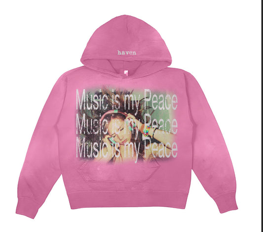 Pink “Music is my peace” Hoodie